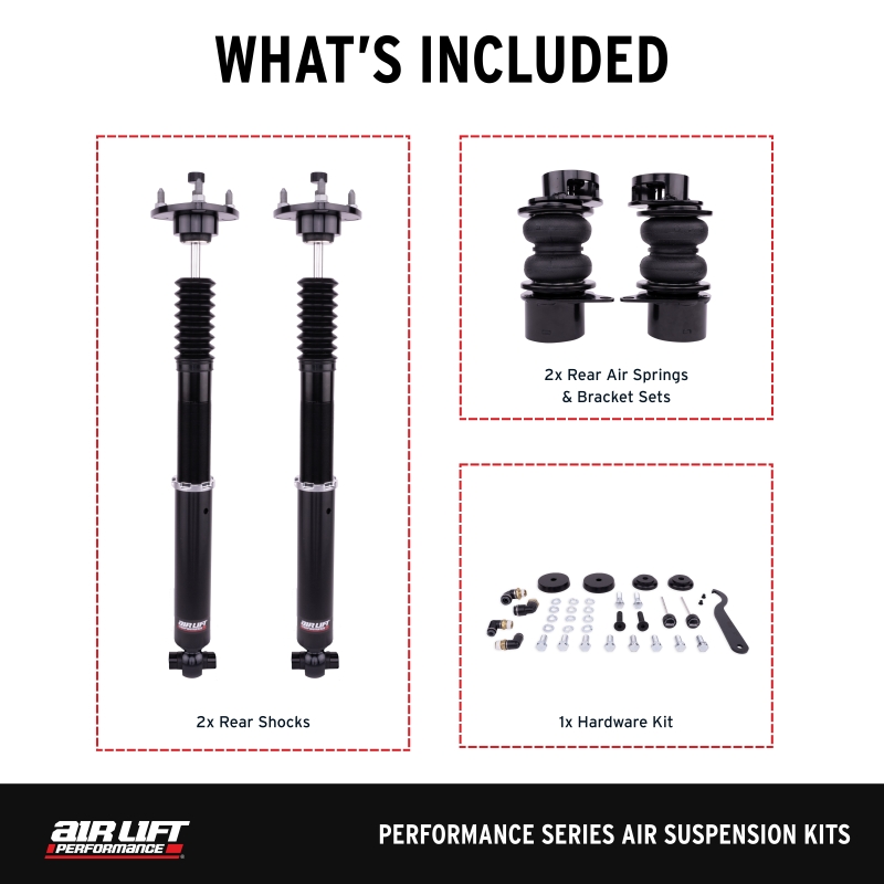 Lexus RC 350 Coilover Suspension Kit - Rear - Air Lift - Air Lift Performance, 32-Level Damping Adjustment - `15-`24